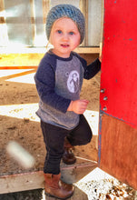 Toddler Grey/Navy Captain Doug Baseball Tee