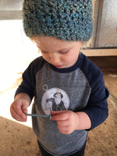 Toddler Grey/Navy Captain Doug Baseball Tee