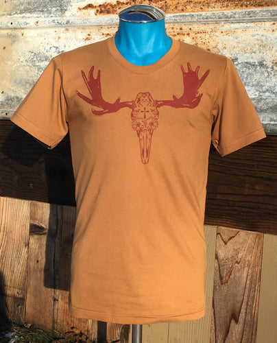 Unisex Tan Day of the Dead Moose Tee