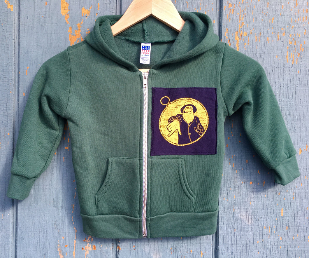 Toddler Forest Captain Doug Patch Zip-Up Hoodie