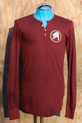 Maroon AK Hand Map Henley(Thermal)